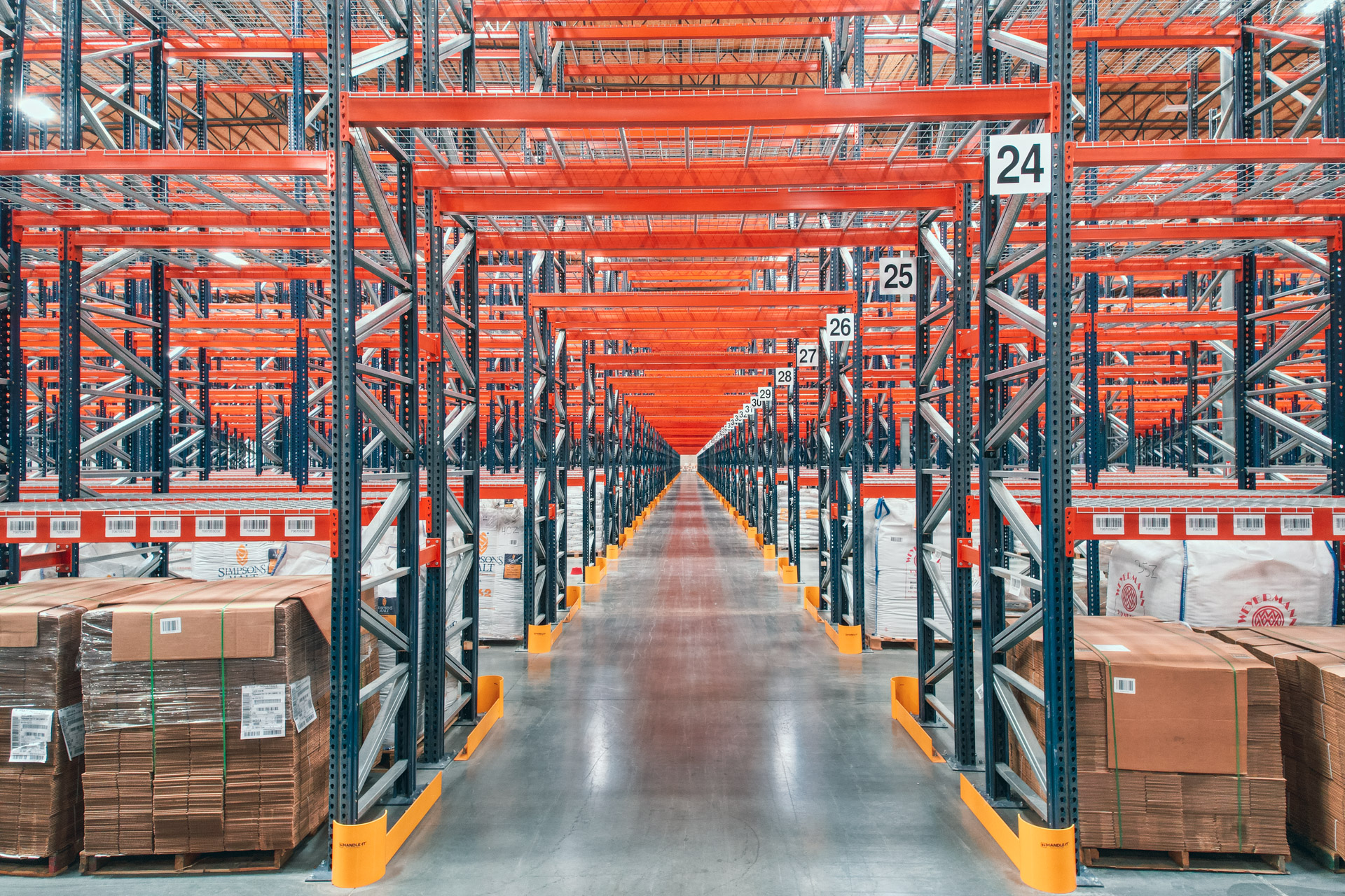 Industrial pallet racking installation in Monroe warehouse